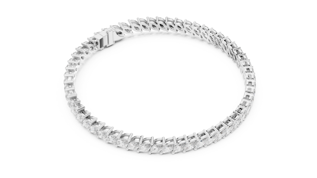 Featherline Silver Tennis Bracelet