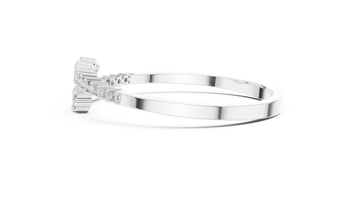 Graduated Round Diamond Bypass Bracelet