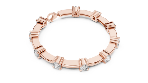 Lumina Diamond Station Bar-Link Bracelet