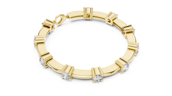 Lumina Diamond Station Bar-Link Bracelet
