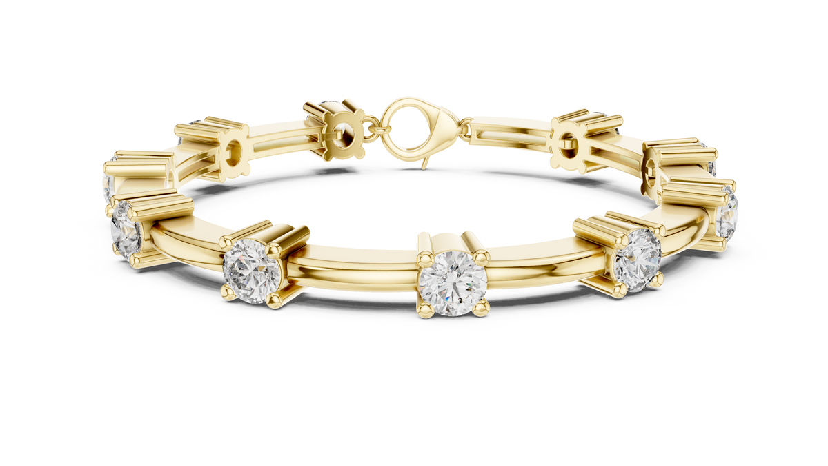 Lumina Diamond Station Bar-Link Bracelet