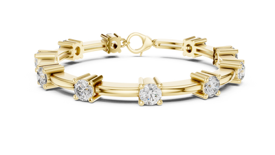 Lumina Diamond Station Bar-Link Bracelet