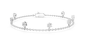 Floating Diamond Drop Charm Chain Bracelet