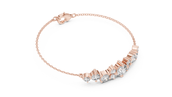 Étoile Scattered Diamond Cluster Chain Bracelet