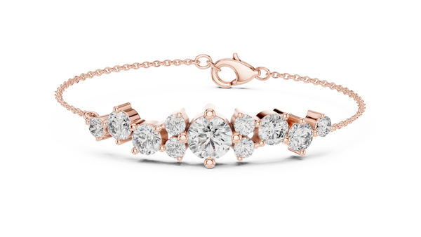 Étoile Scattered Diamond Cluster Chain Bracelet
