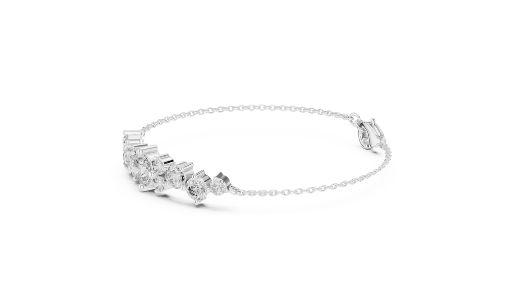 Étoile Scattered Diamond Cluster Chain Bracelet