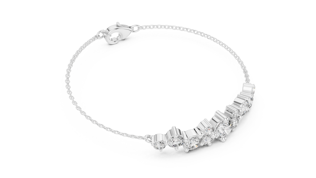 Étoile Scattered Diamond Cluster Chain Bracelet