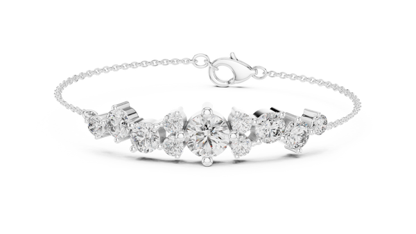 Étoile Scattered Diamond Cluster Chain Bracelet