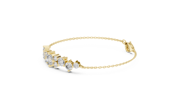 Étoile Scattered Diamond Cluster Chain Bracelet
