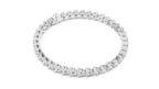 Three-Prong Round Diamond Tennis Bracelet