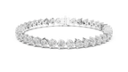 Three-Prong Round Diamond Tennis Bracelet