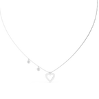 Rosalie Heart Silver Necklace