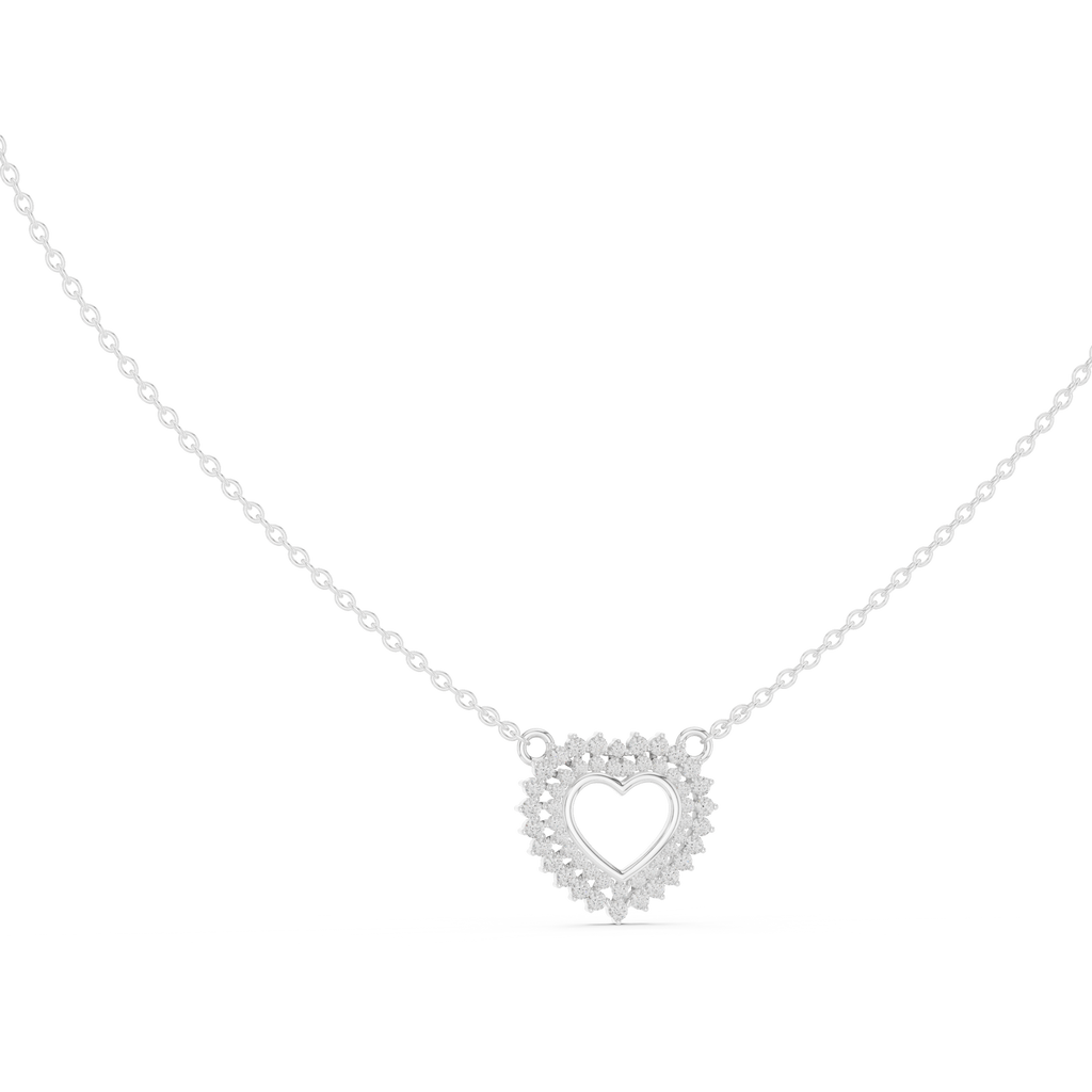 Seraphina Heart Silver Necklace