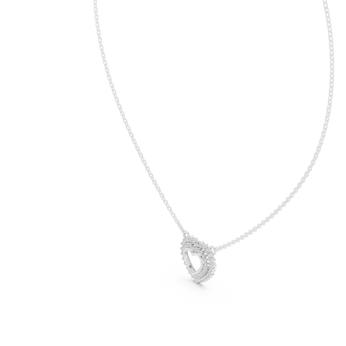 Seraphina Heart Silver Necklace