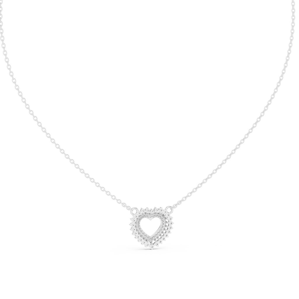Seraphina Heart Silver Necklace