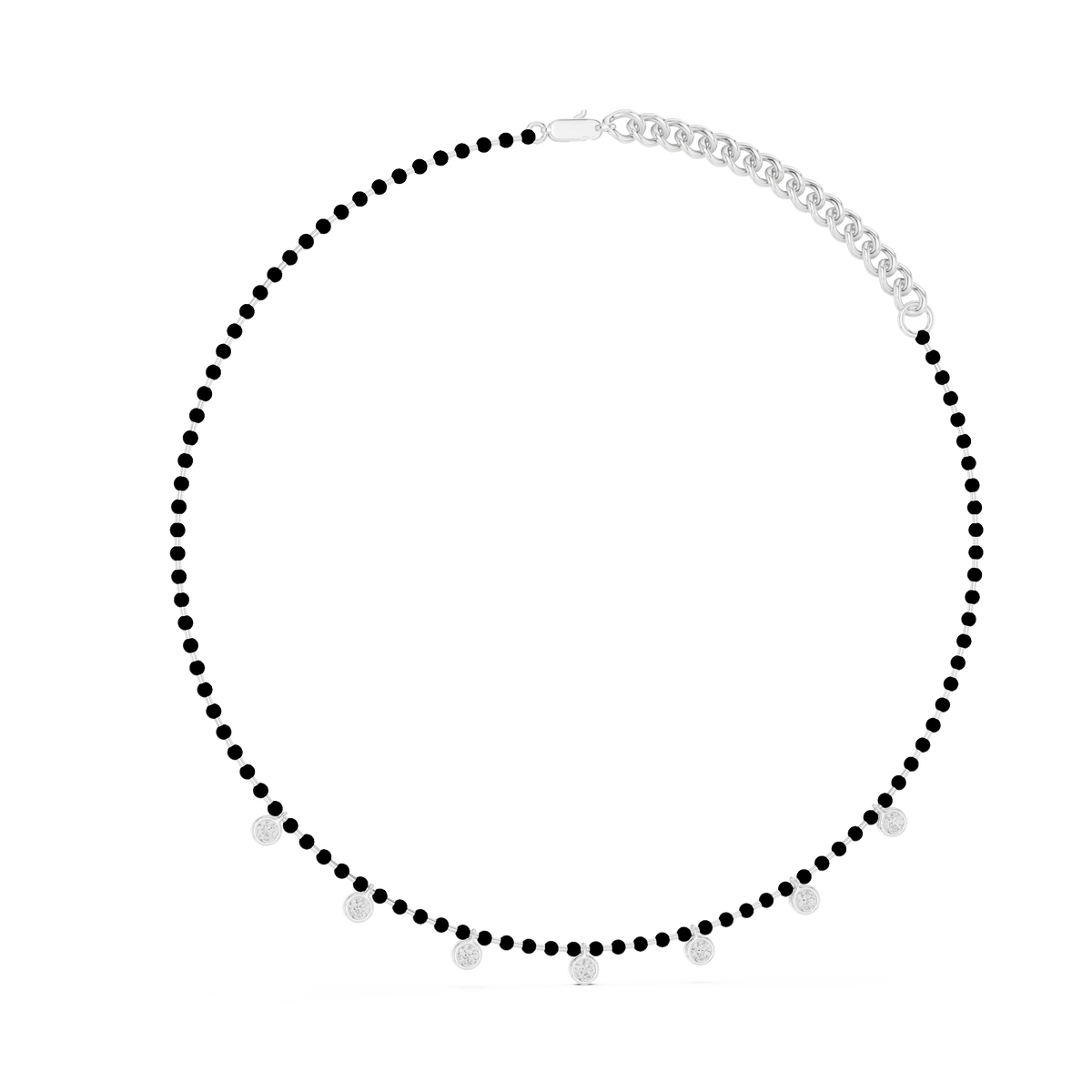 Noir Dew Silver Necklace