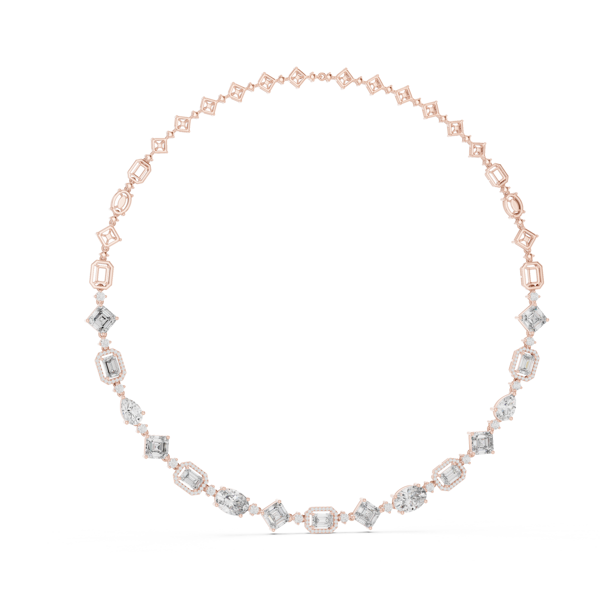 Grandeur Multi-Shape Fancy Diamond Necklace