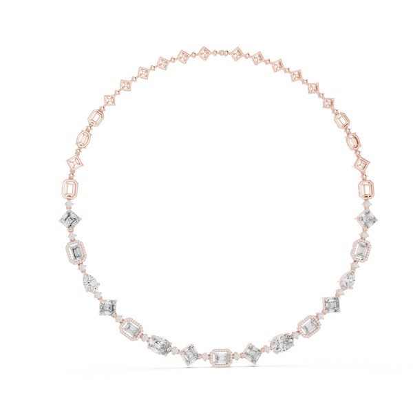 Grandeur Multi-Shape Fancy Diamond Necklace