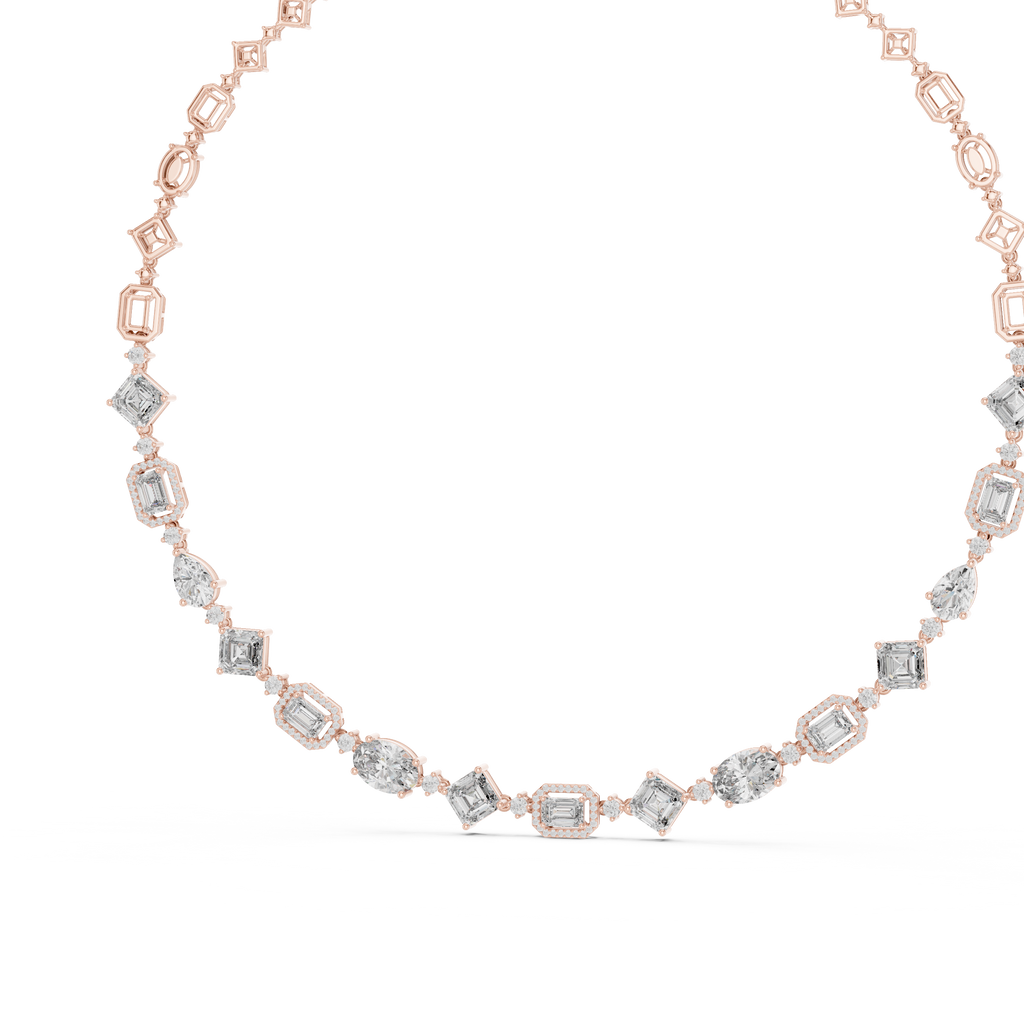Grandeur Multi-Shape Fancy Diamond Necklace