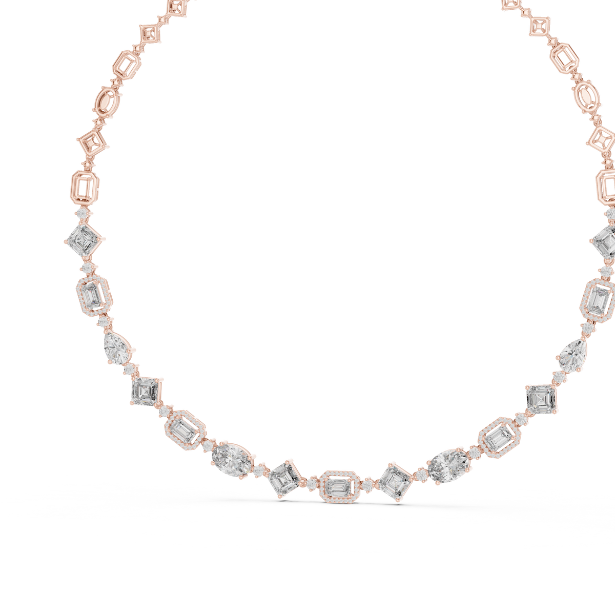 Grandeur Multi-Shape Fancy Diamond Necklace