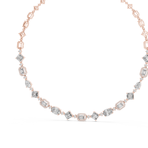 Grandeur Multi-Shape Fancy Diamond Necklace