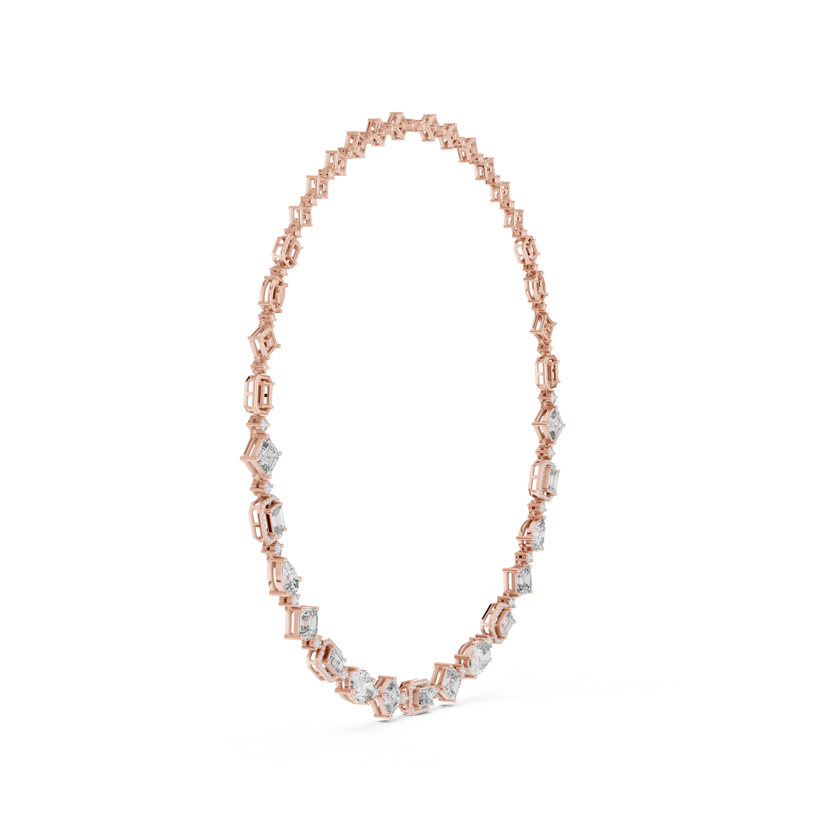 Grandeur Multi-Shape Fancy Diamond Necklace