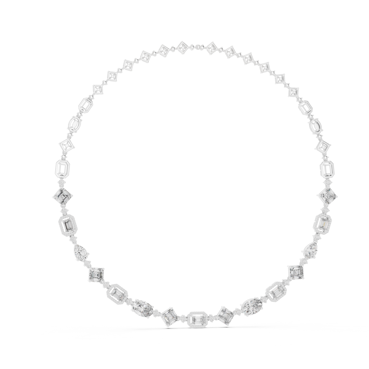 Grandeur Multi-Shape Fancy Diamond Necklace