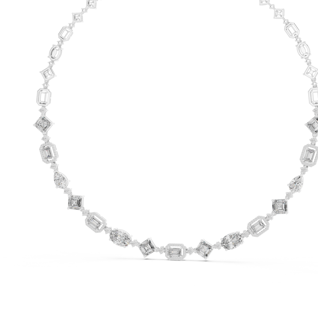 Grandeur Multi-Shape Fancy Diamond Necklace