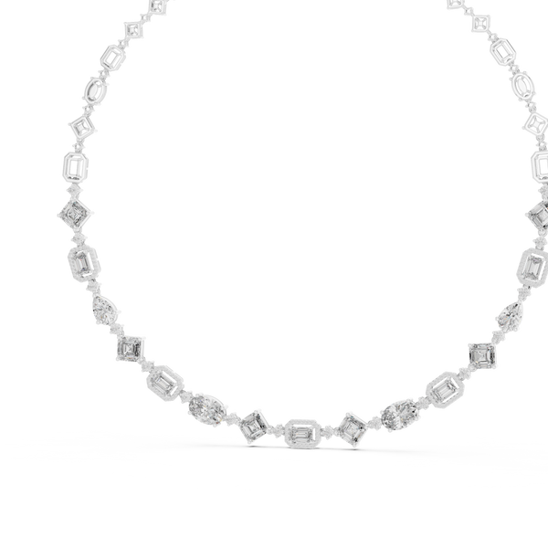 Grandeur Multi-Shape Fancy Diamond Necklace