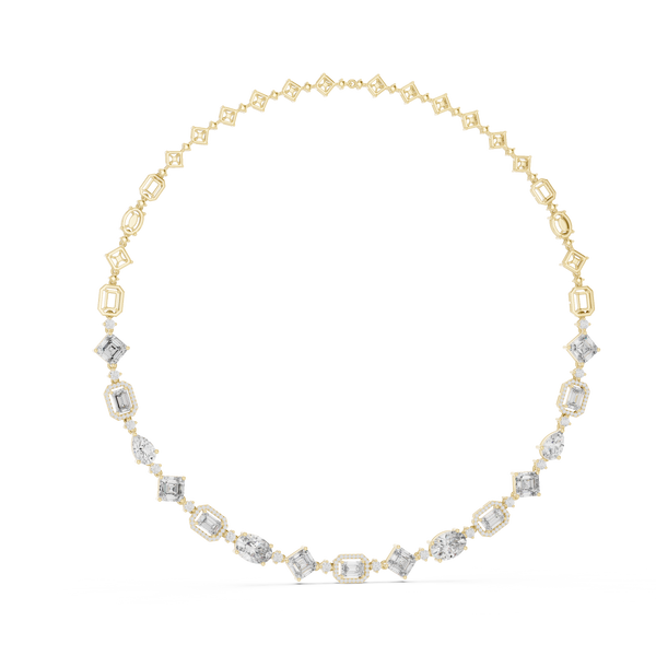 Grandeur Multi-Shape Fancy Diamond Necklace