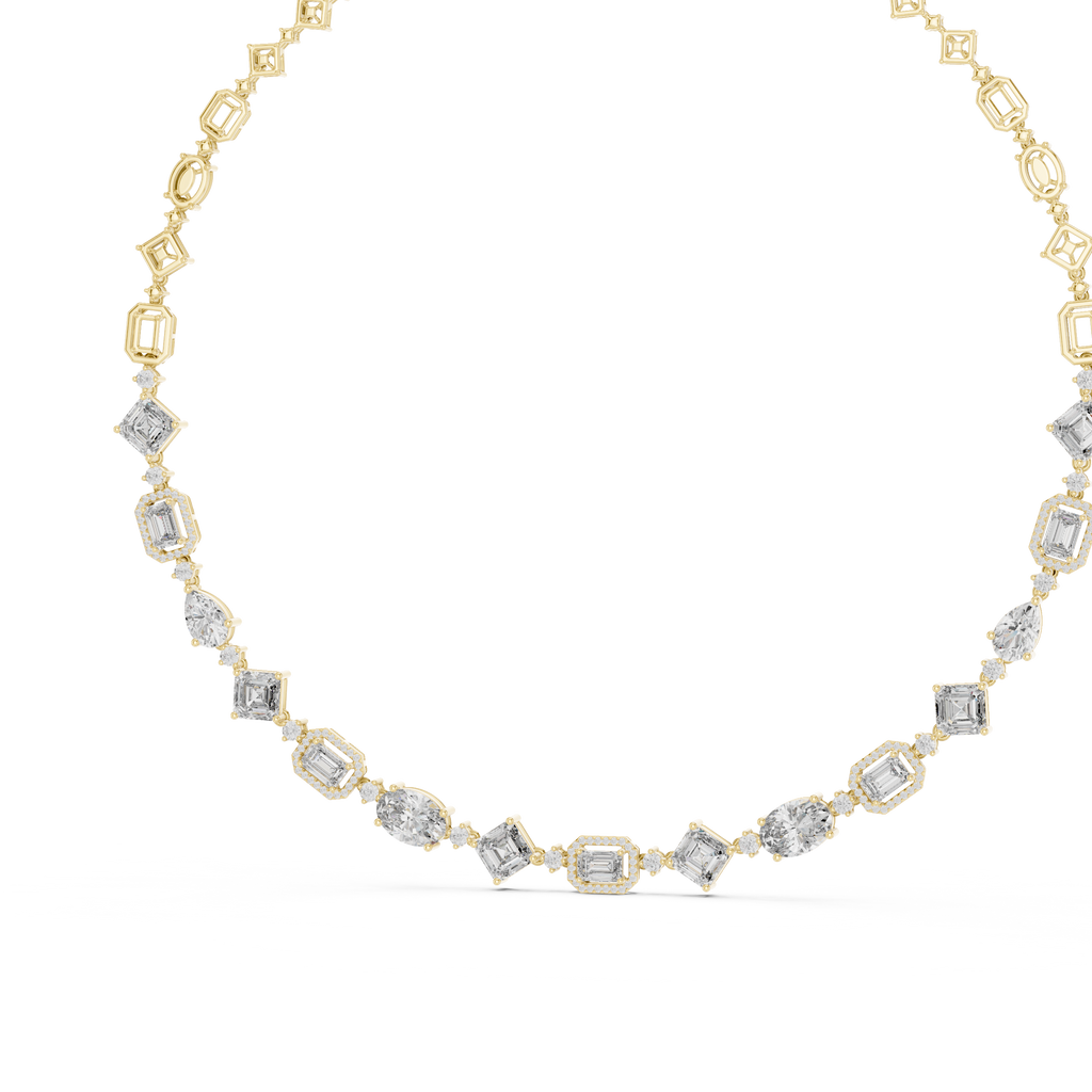 Grandeur Multi-Shape Fancy Diamond Necklace