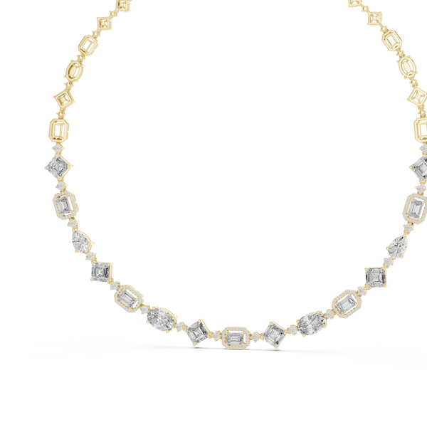 Grandeur Multi-Shape Fancy Diamond Necklace