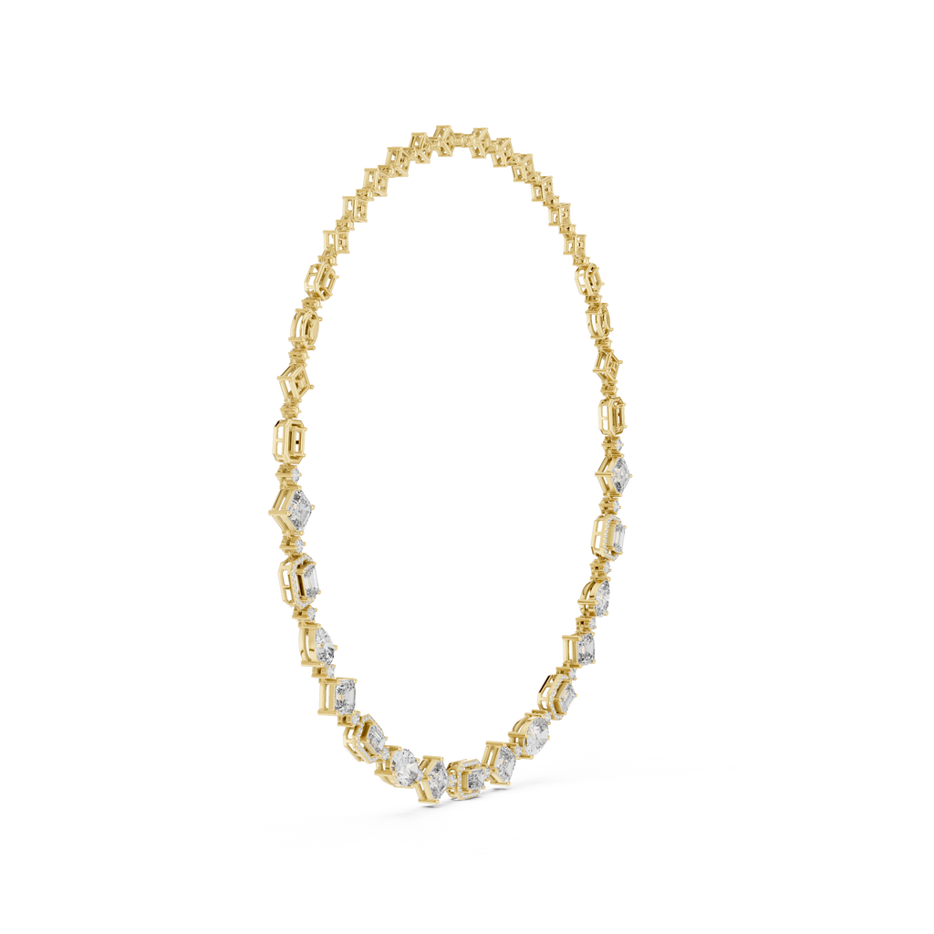 Grandeur Multi-Shape Fancy Diamond Necklace