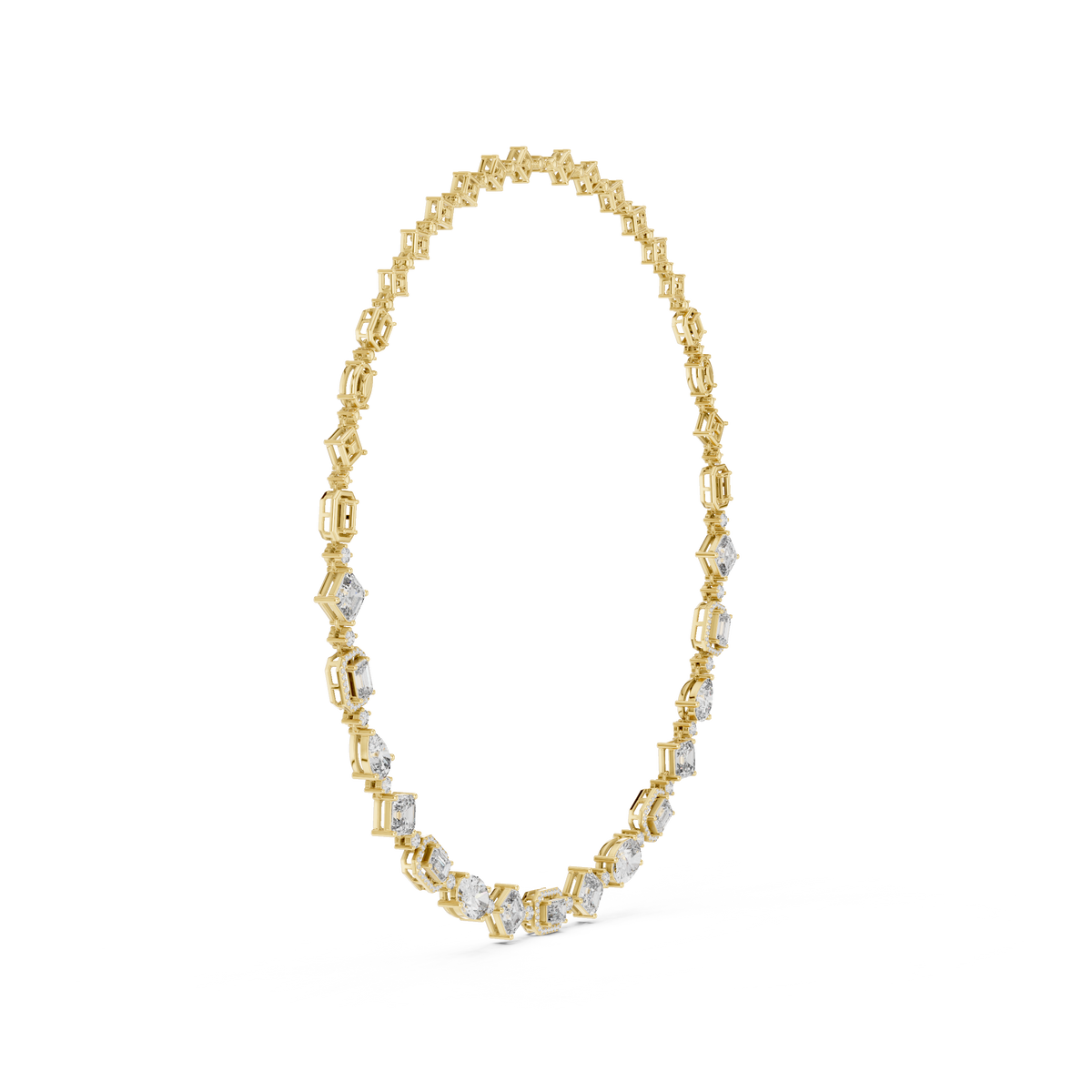 Grandeur Multi-Shape Fancy Diamond Necklace