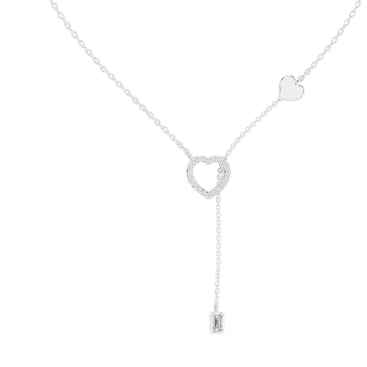 Juliet Lariat Silver Necklace