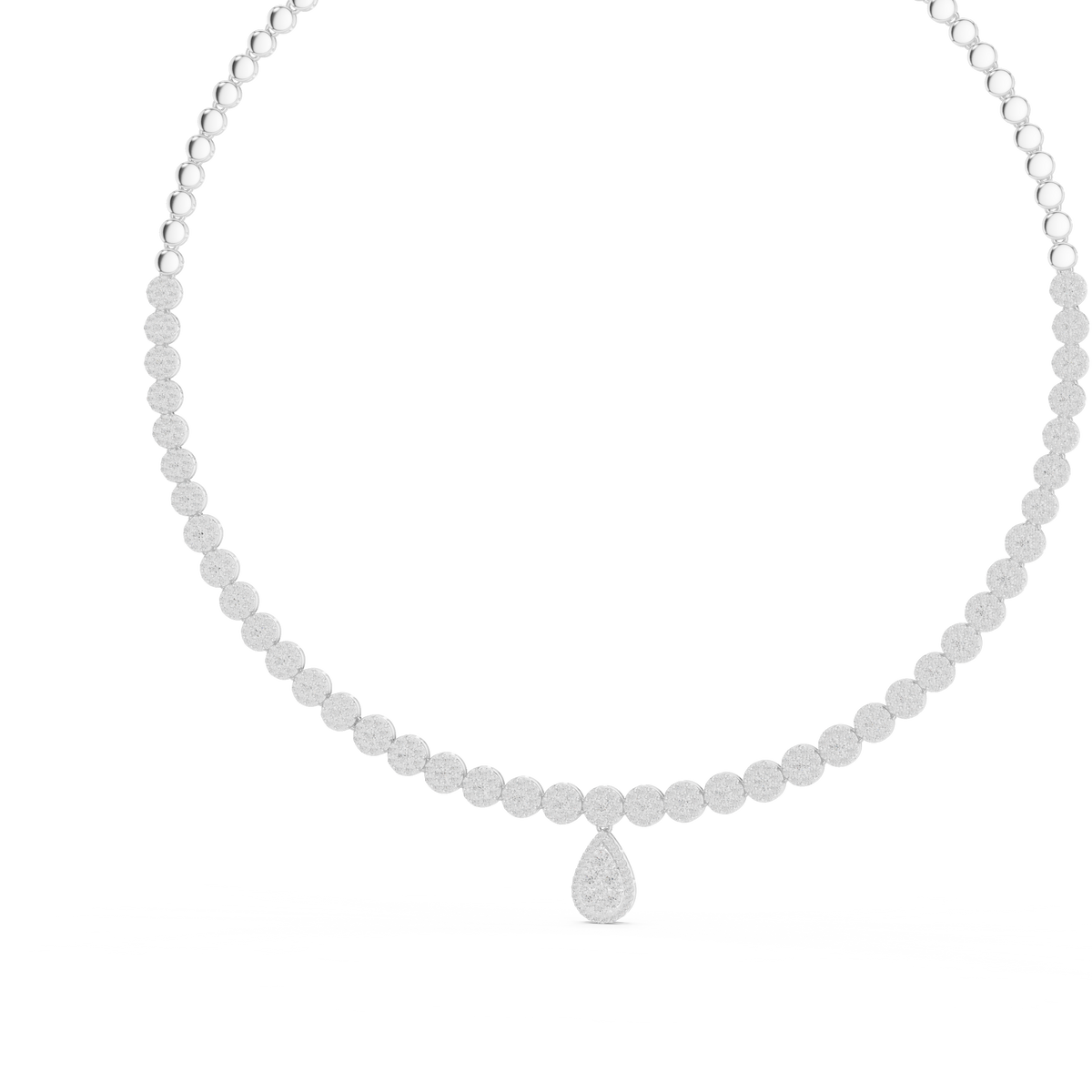 Celeste Diamond Cluster Riviera Drop Necklace