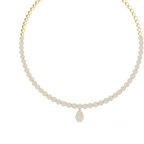 Celeste Diamond Cluster Riviera Drop Necklace