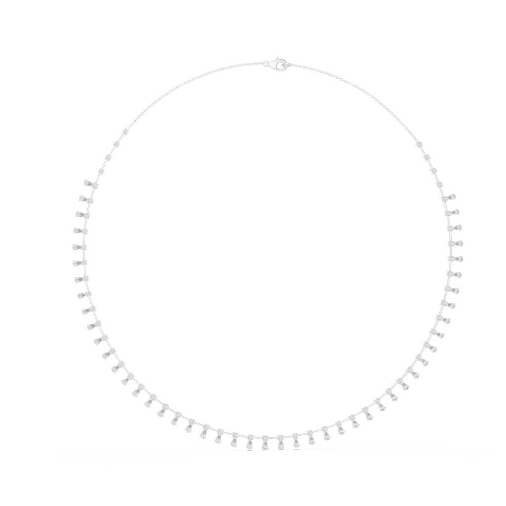 Aurora Cascade Silver Necklace