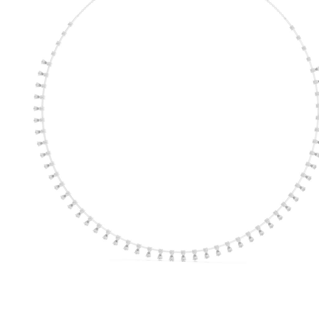 Aurora Cascade Silver Necklace