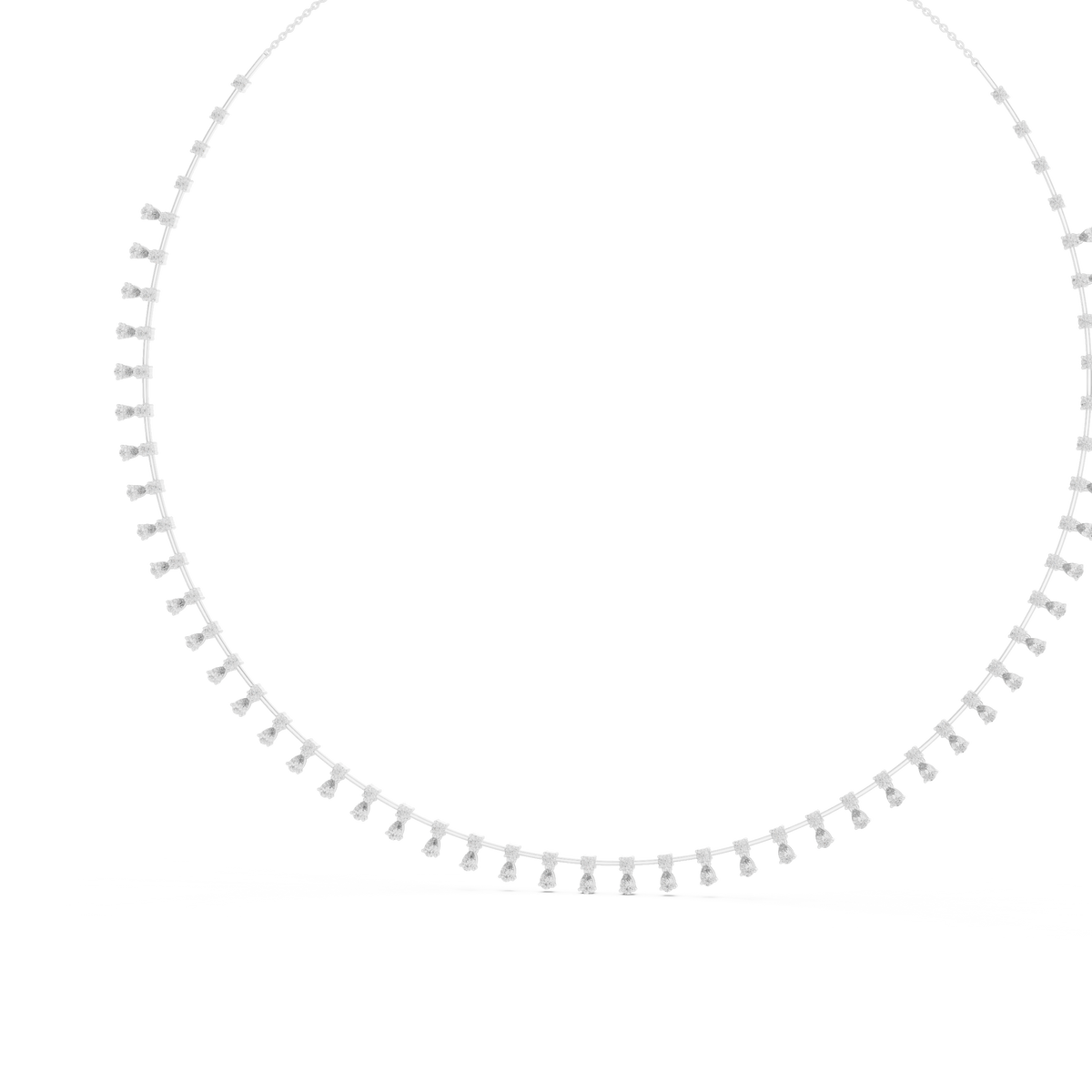 Aurora Cascade Silver Necklace