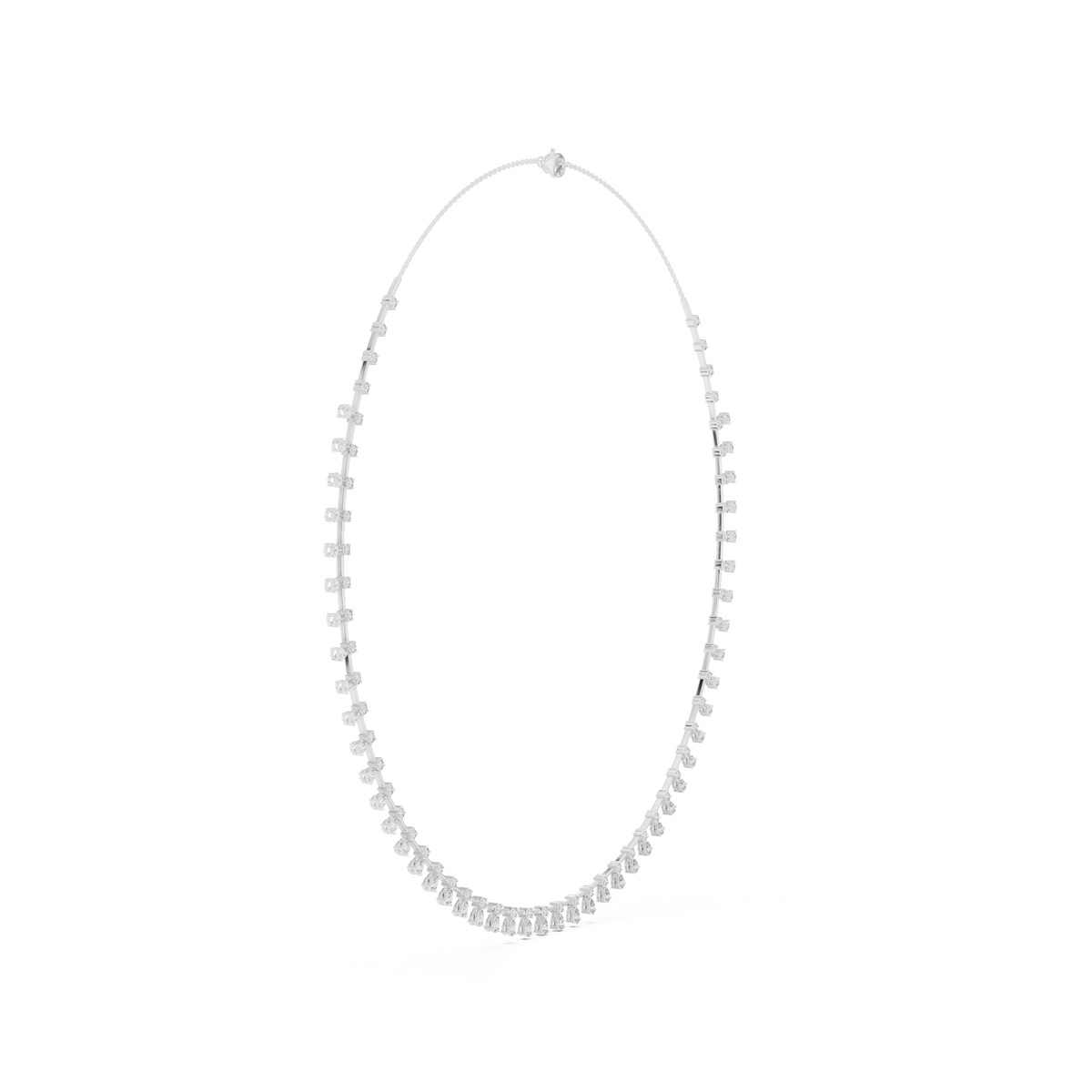 Aurora Cascade Silver Necklace
