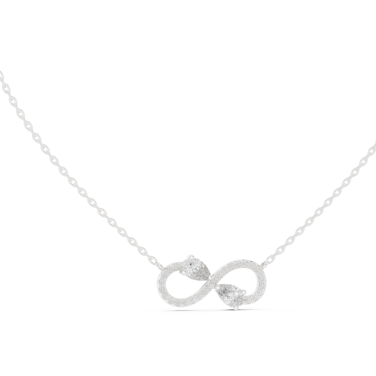 Endless Duet Silver Pendant