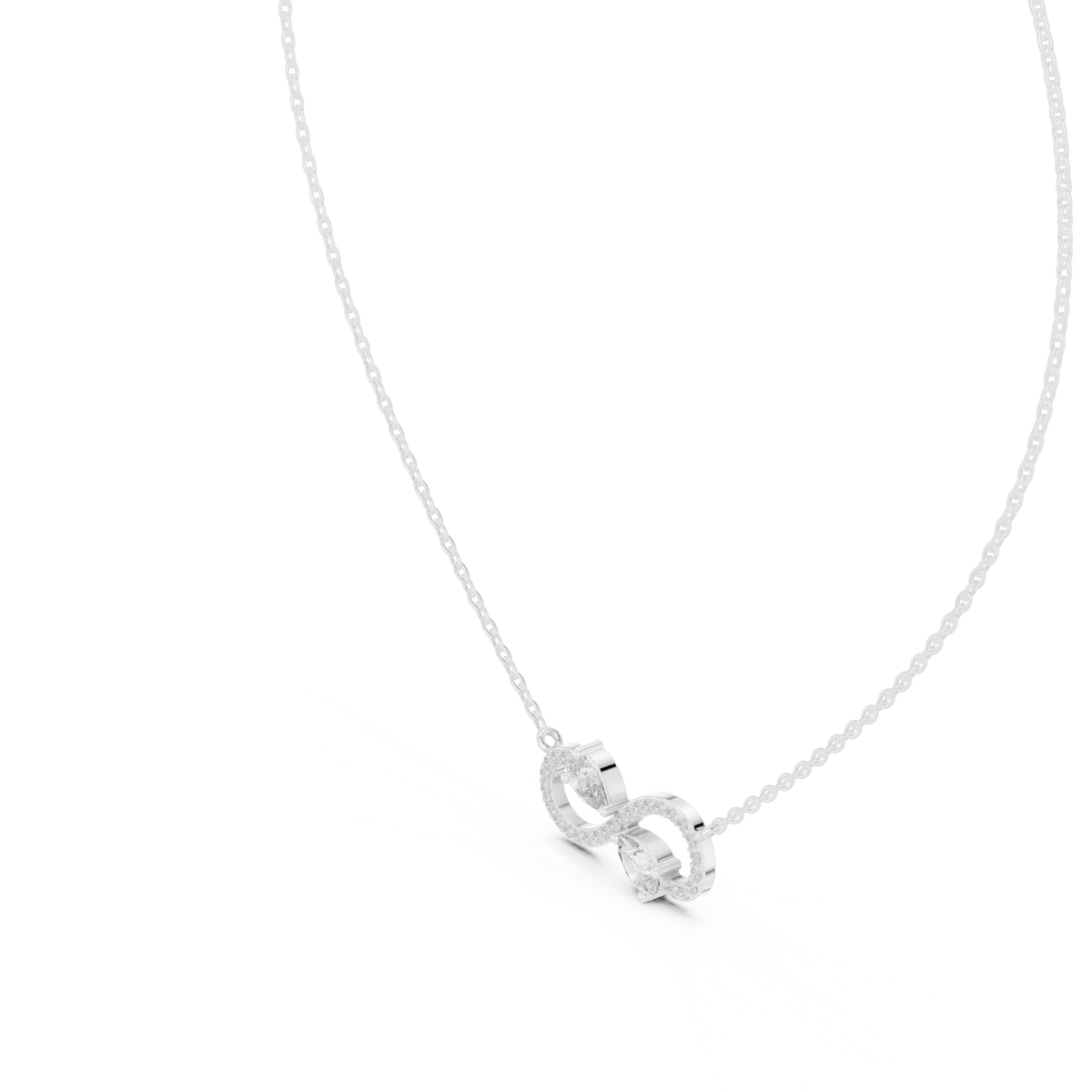 Endless Duet Silver Pendant