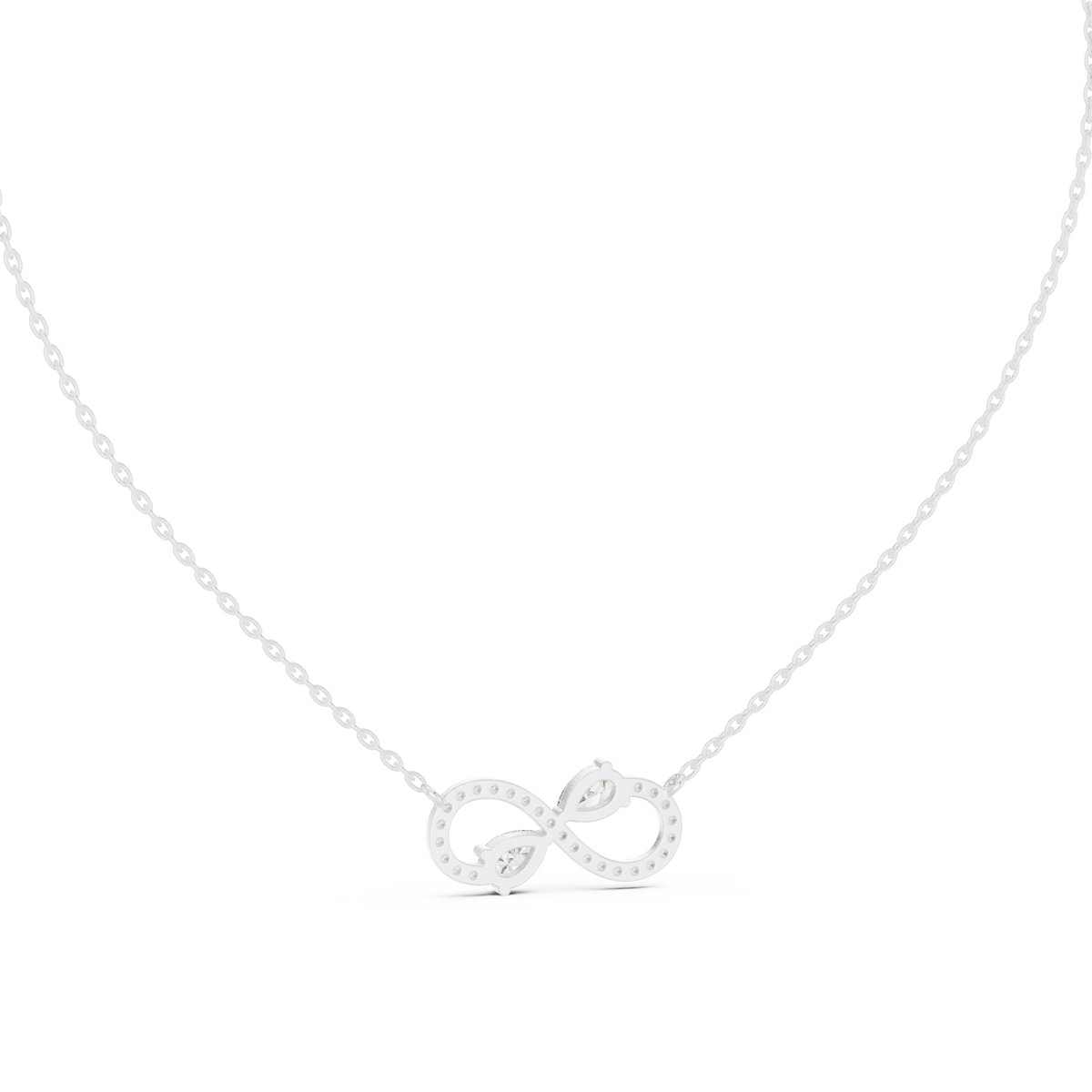 Endless Duet Silver Pendant