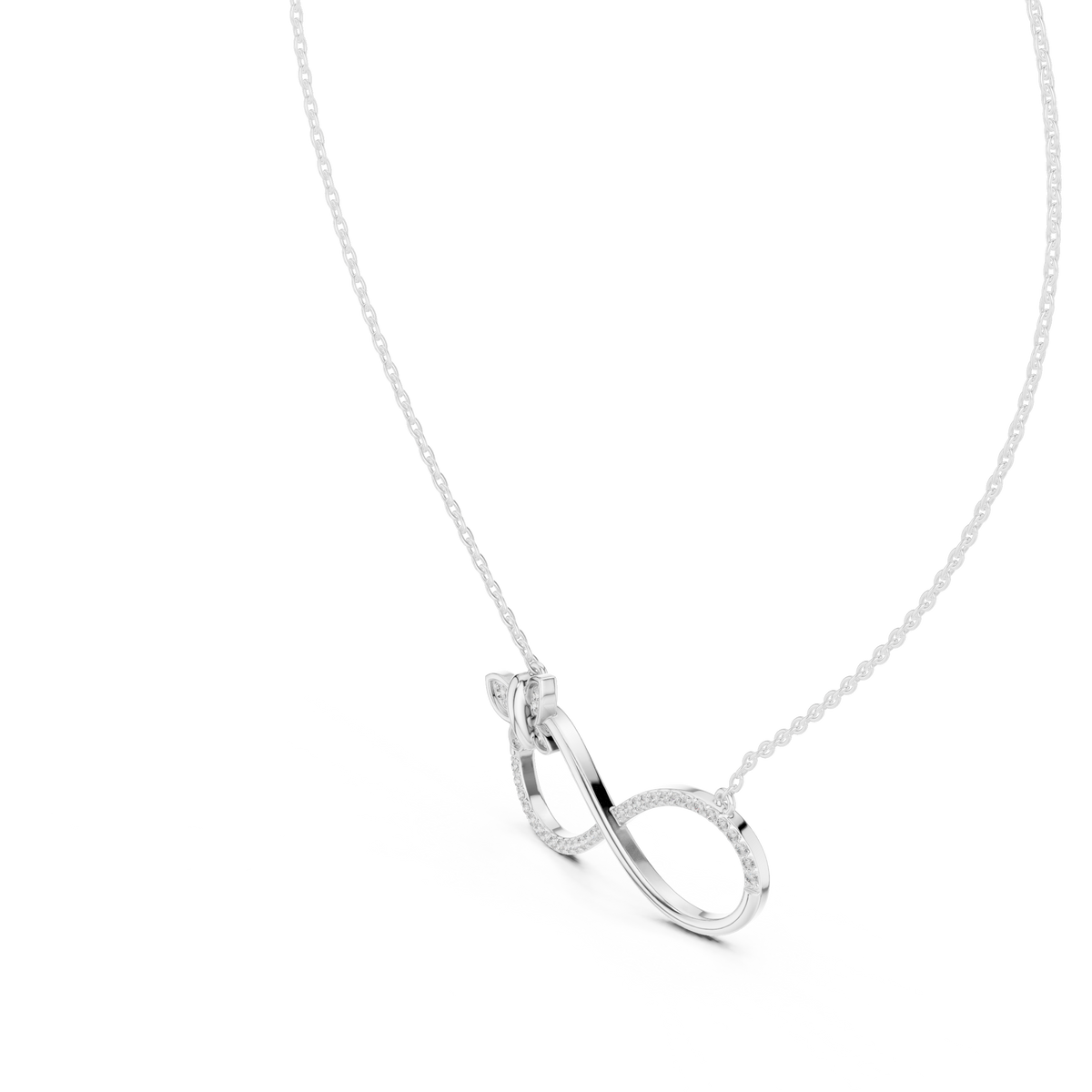Eternal Butterfly Infinity Diamond Pendant