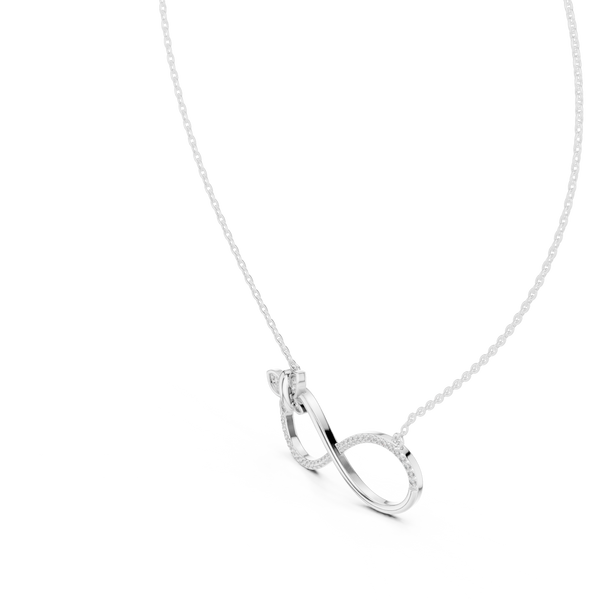 Eternal Butterfly Infinity Diamond Pendant