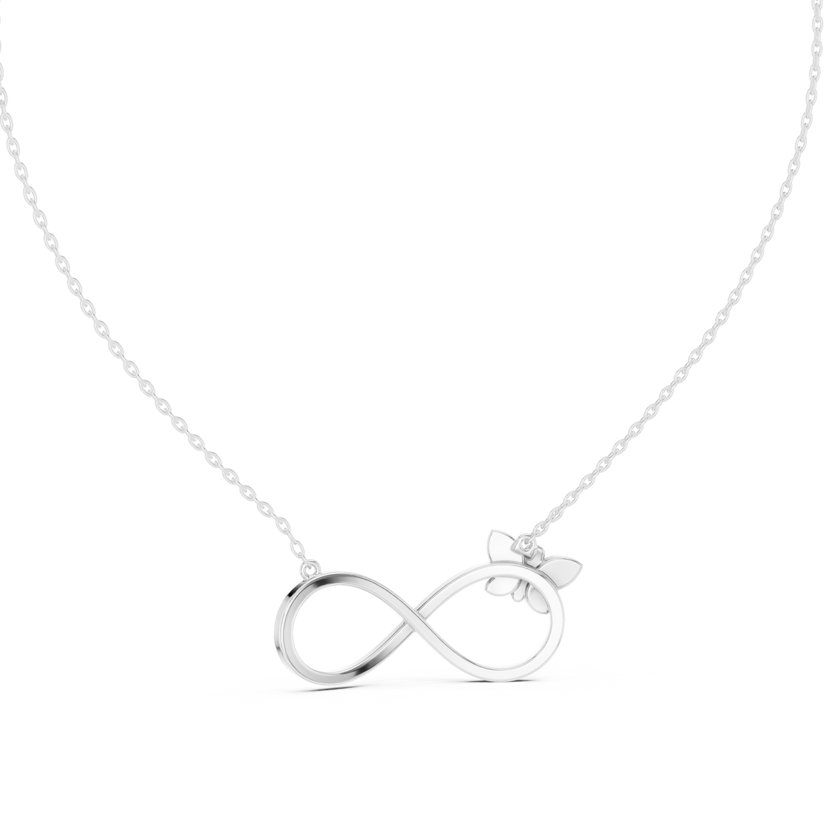 Eternal Butterfly Infinity Diamond Pendant