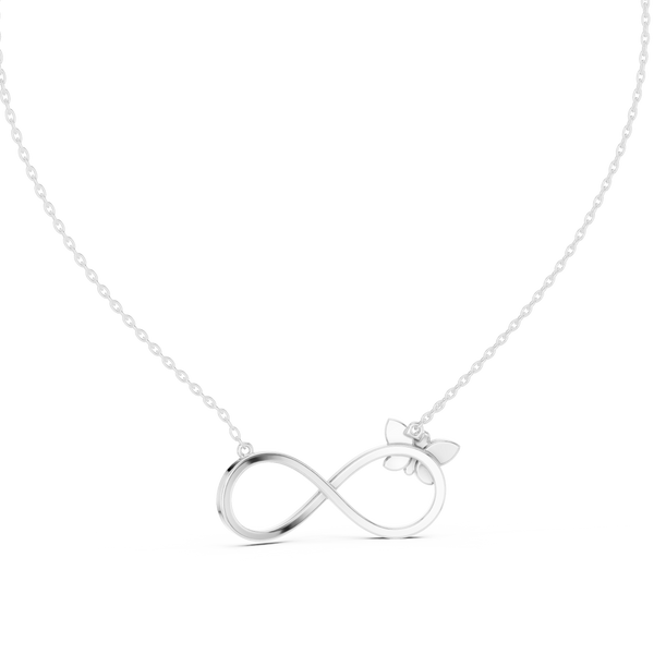 Eternal Butterfly Infinity Diamond Pendant