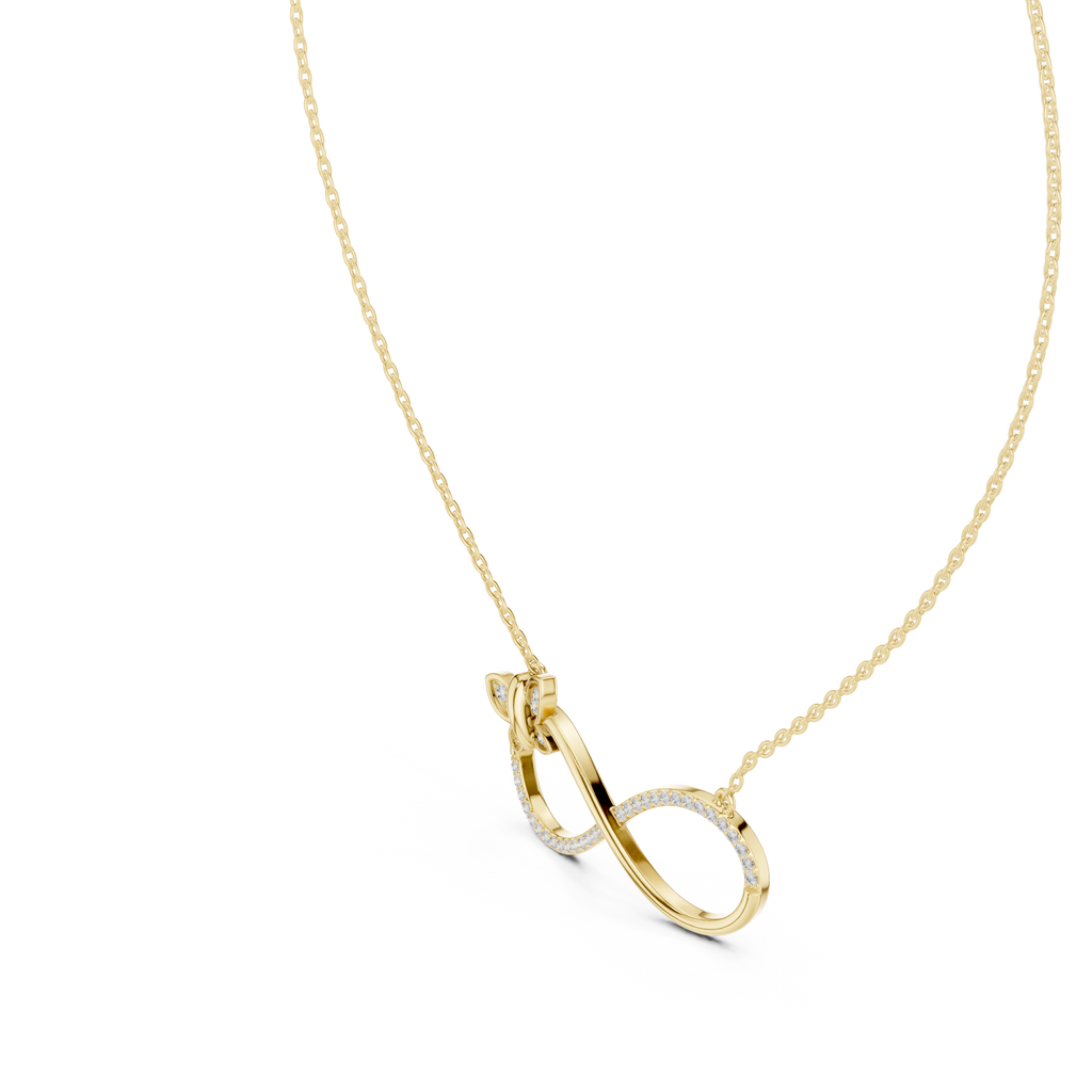 Eternal Butterfly Infinity Diamond Pendant