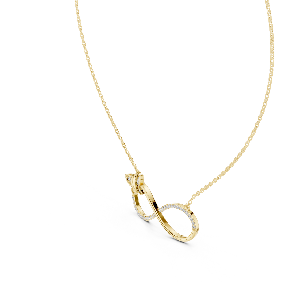 Eternal Butterfly Infinity Diamond Pendant